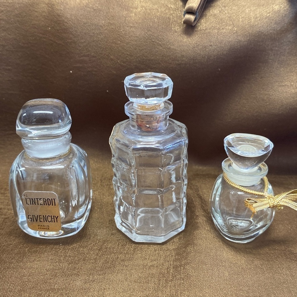 Vintage perfume bottles group of three